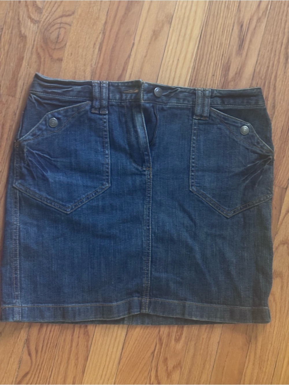 Dark Wash Denim Mini Skirt Size 6 | Jean Skirt | Y2K - Picture 2 of 6